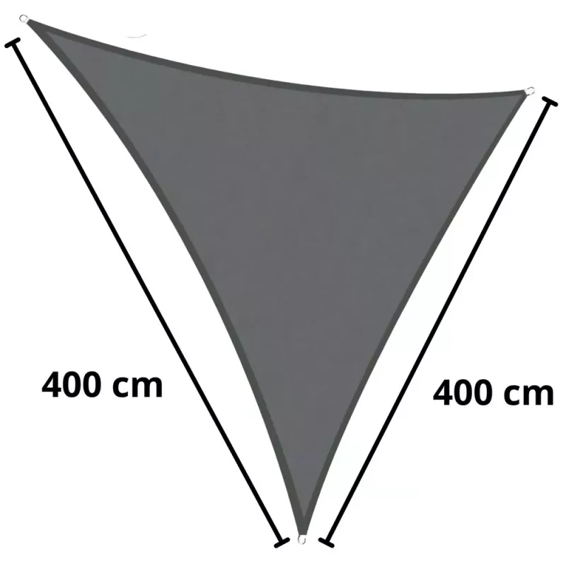 LEAN Vela Ombreggiante da Giardino Impermeabile Triangolare Grigio 400x400 cm