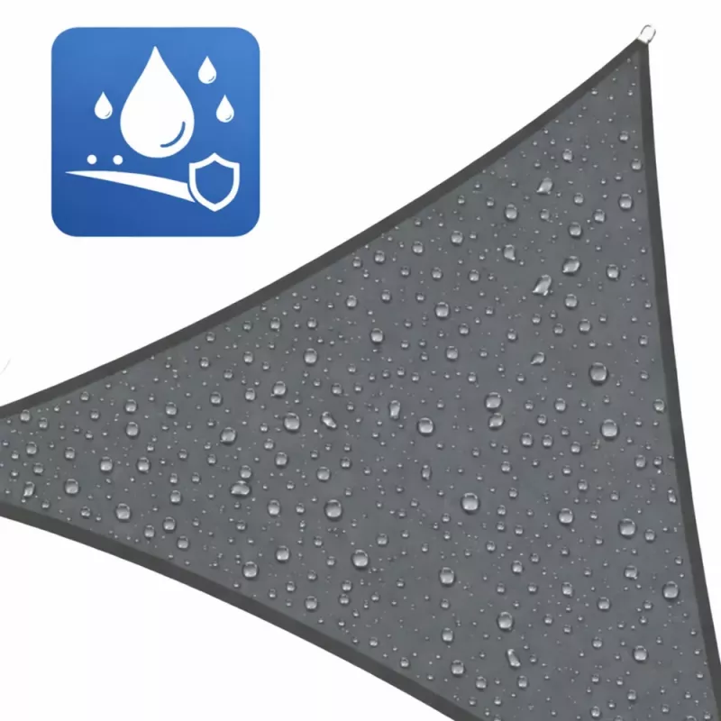 LEAN Vela Ombreggiante da Giardino Impermeabile Triangolare Grigio 400x400 cm