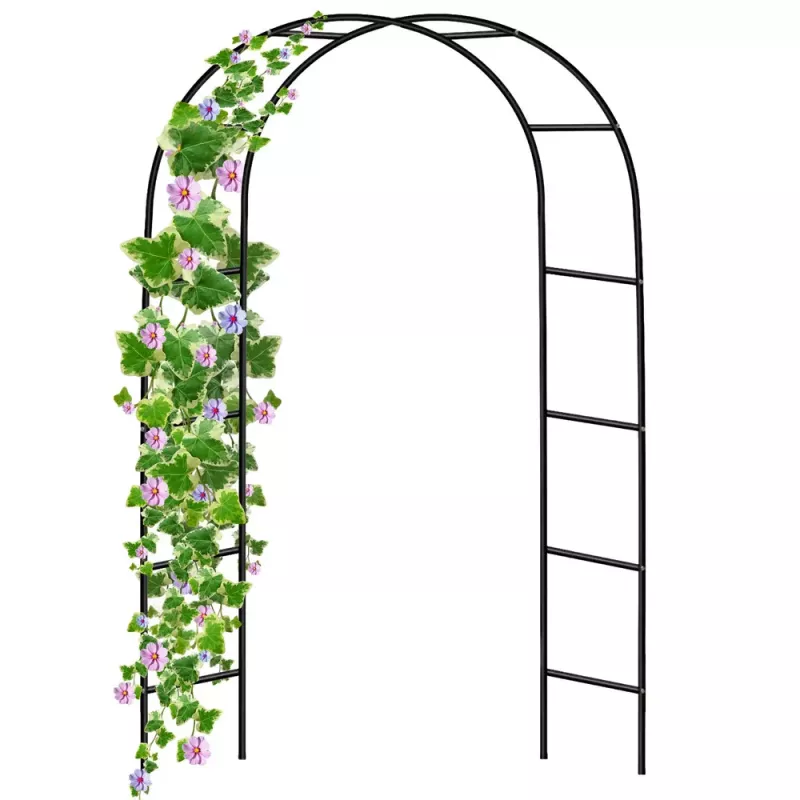 LEAN Pergola da giardino in metallo per piante, supporto rampicante, arco 240x140 cm