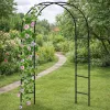 LEAN Pergola da giardino in metallo per piante, supporto rampicante, arco 240x140 cm