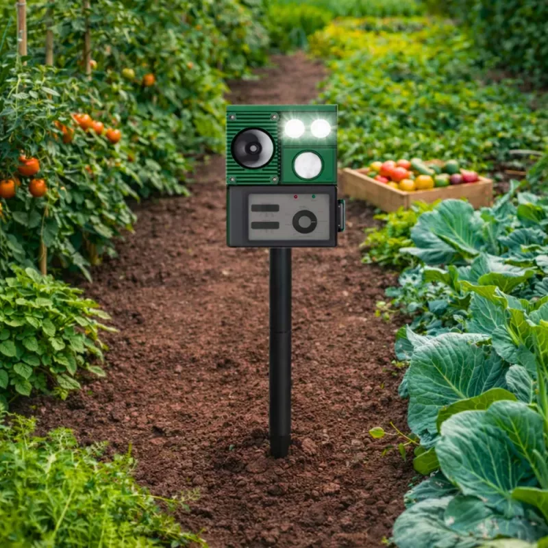 LEAN Dissuasore solare con sensore di movimento, ultrasuoni, diodi LED