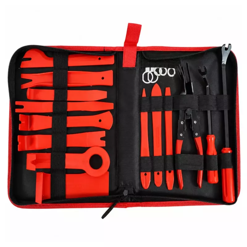 LEAN Set di attrezzi per rimozione rivestimenti 19 pezzi con organizer