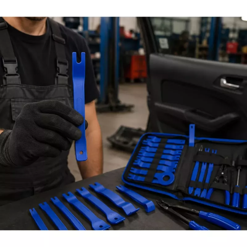 LEAN Set Estrattore per Rivestimenti Utensili Auto Valigetta 45 pz.