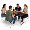 LEAN Set mobili da campeggio tavolo pieghevole 4 sgabelli nero valigia