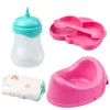 LEAN TOYS Bambola neonato accessori cura pipì biberon vasino 35 cm