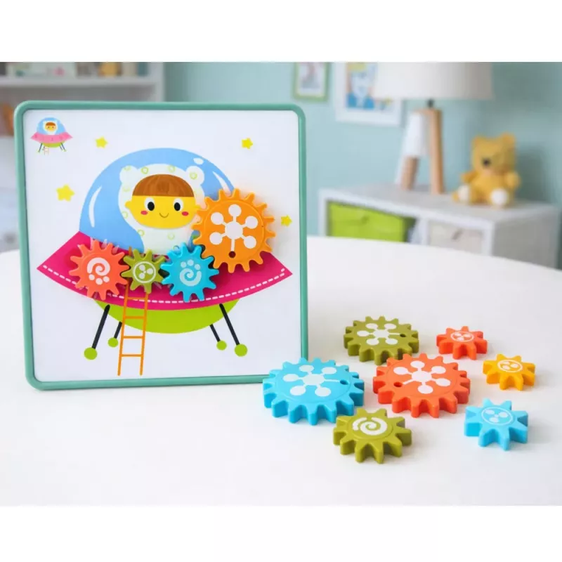 LEAN TOYS Puzzle geometrico creativo mosaico ingranaggi puzzle 25 pz.