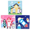 LEAN TOYS Puzzle geometrico creativo mosaico giocattolo educativo 35 pezzi