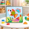LEAN TOYS Puzzle geometrico creativo mosaico giocattolo educativo 35 pezzi