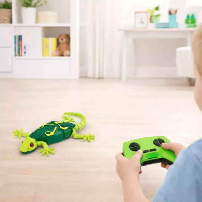 LEAN TOYS RC Gecko lucertola che cammina sui muri 360° verde