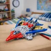 LEAN TOYS Robot Fighter Combat 2 in 1 luci suoni rosso-blu 29 pz.