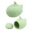 LEAN TOYS Giochi da bagno educativi figure sensoriali in gomma pastello 4 pz.