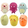 LEAN TOYS Giochi da bagno educativi figure sensoriali in gomma pastello 6 pz.