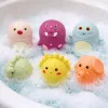 LEAN TOYS Giochi da bagno educativi figure sensoriali in gomma pastello 6 pz.