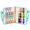 LEAN TOYS Libro tattile in feltro, educativo, sensoriale, valigia sirena