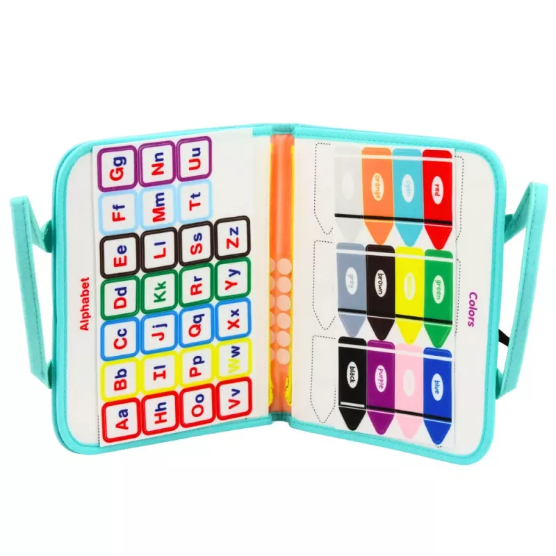 LEAN TOYS Libro tattile in feltro, educativo, sensoriale, valigia sirena