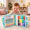 LEAN TOYS Libro tattile in feltro, educativo, sensoriale, valigia sirena