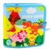LEAN TOYS Libro sensoriale educativo 3D in feltro dinosauri
