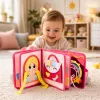 LEAN TOYS Libro sensoriale educativo 3D in feltro principessa rosa