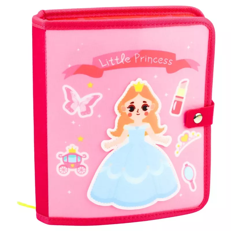 LEAN TOYS Libro sensoriale educativo 3D in feltro principessa rosa
