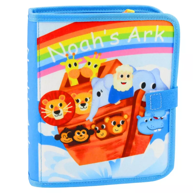 LEAN TOYS Libro sensoriale educativo 3D in feltro animali arca di Noè