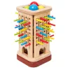 LEAN TOYS Gioco di abilità in legno Torre Bastoncini Palle Dadi 37 pezzi