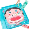 LEAN TOYS Set dentista in legno Libro magnetico Denti Strumenti