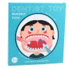 LEAN TOYS Set dentista in legno Libro magnetico Denti Strumenti