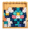 LEAN TOYS Puzzle in legno Gattino Gioco educativo Puzzle con cornice e sacchetto 62 pezzi