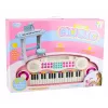 LEAN TOYS Pianoforte-Organo elettronico per bambini con sgabello, microfono, MP3 - rosa