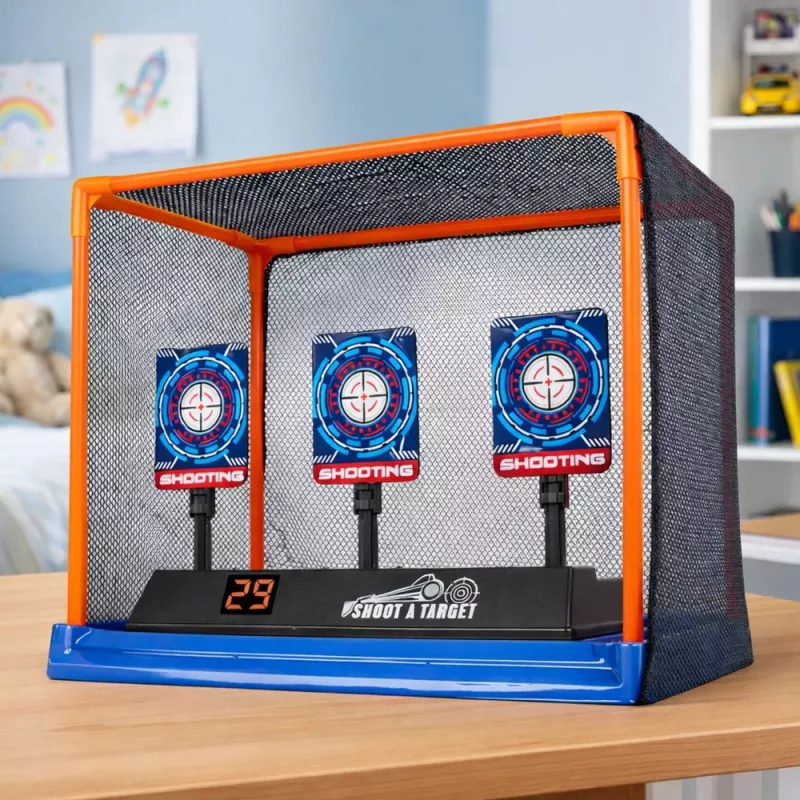 LEAN TOYS Bersaglio elettronico da tiro con contatore LCD digitale e bersagli mobili