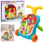 LEAN TOYS Girello educativo da spingere Tavolo Pannello interattivo 5 in 1 multicolore