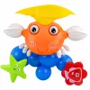 LEAN TOYS Set bagno granchio fontana giocattolo interattivo con ventose