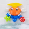 LEAN TOYS Set bagno granchio fontana giocattolo interattivo con ventose