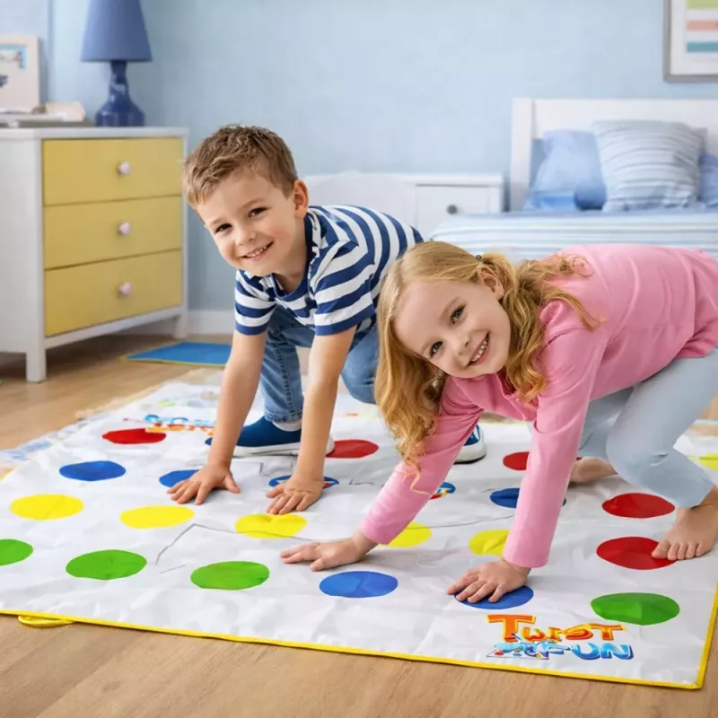 LEAN TOYS Family Twist tappetino divertente gioco arcade ruota casuale