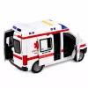 LEAN TOYS Ambulanza barella trazione luci suoni bianca 1:10