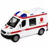 LEAN TOYS Ambulanza barella trazione luci suoni bianca 1:10