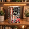 LEAN TOYS Cassaforte libro con chiave piccola cassetta di sicurezza Route 66