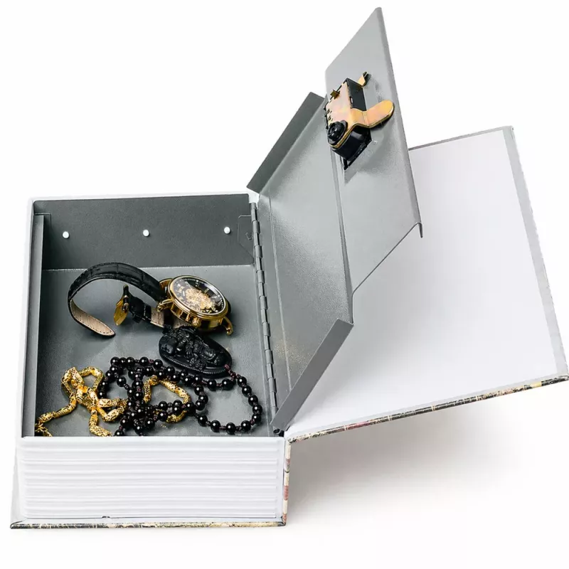 LEAN TOYS Cassaforte libro con chiave piccola cassetta di sicurezza Route 66