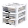 LEAN Organizer multifunzione 3 cassetti contenitore in plastica bianco