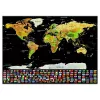 LEAN Poster gratta e scopri mappa del mondo per viaggiatori 82 x 59 cm
