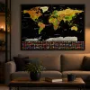 LEAN Poster gratta e scopri mappa del mondo per viaggiatori 82 x 59 cm