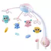 LEAN TOYS Giostrina per culla proiettore 2 in 1 melodie suoni di animali telecomando rosa