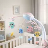 LEAN TOYS Giostrina per culla proiettore 2 in 1 melodie suoni di animali telecomando rosa