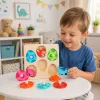 LEAN TOYS Puzzle in legno dinosauri nelle uova gioco memory educativo