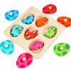 LEAN TOYS Puzzle in legno dinosauri nelle uova gioco memory educativo