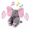 LEAN TOYS Peluche elefante interattivo muove le orecchie suona melodie gioco cucù