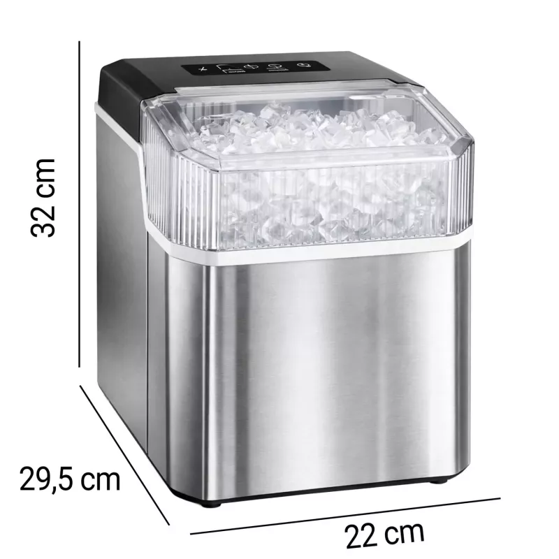 Extralink SmartLife Cube Ice Essential Macchina per il ghiaccio 12kg/24h 2.2L Nero/Argento