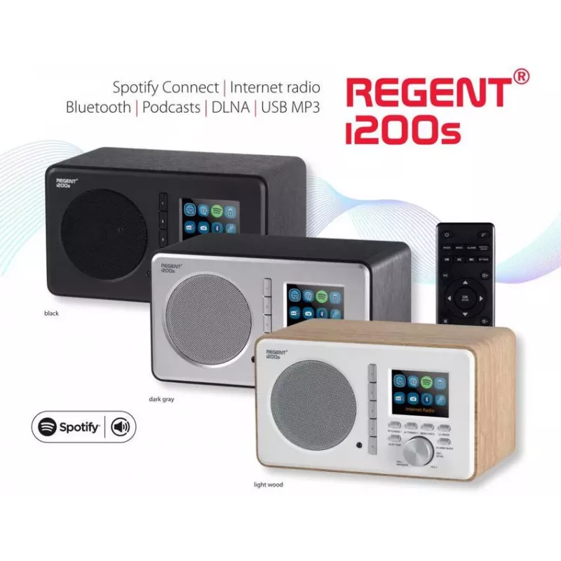 Ferguson Regent i200s Radio internet con FM/DAB+/Spotify Connect, nero