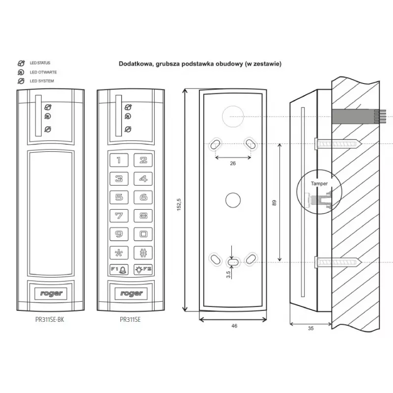ROGER PR311SE-G controller di accesso