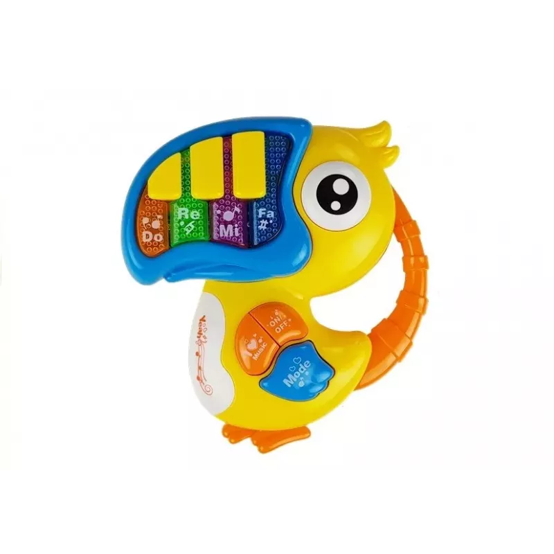 LEAN TOYS pianoforte pappagallo educativo primo apprendimento giallo